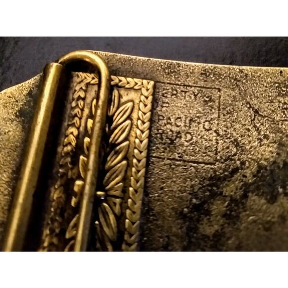 Vtg Central & Union Pacific Railroad Co Belt Buckle Stamped Property Union Pac - Picture 3 of 4